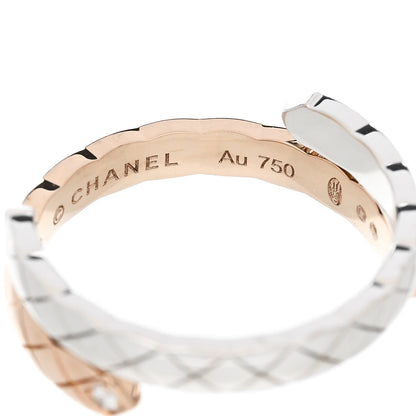 Chanel 18K White Beige Gold Diamond Coco Crush Toi et Moi Ring 54 7 5 of 5