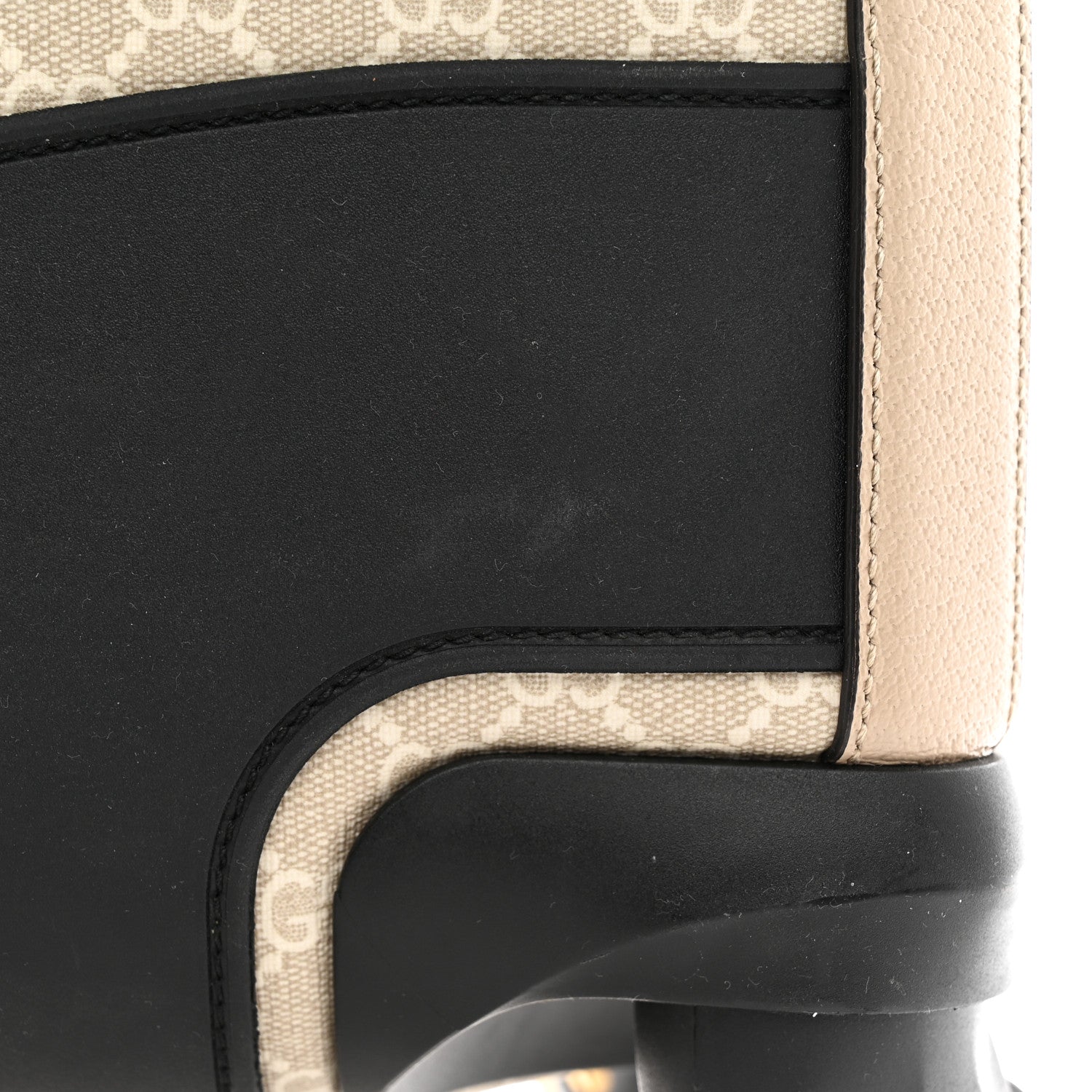 Gucci GG Supreme Monogram Textured Dollar Calfskin Web Small Savoy Cabin Trolley Beige Mystic White Oatmeal 13 of 15
