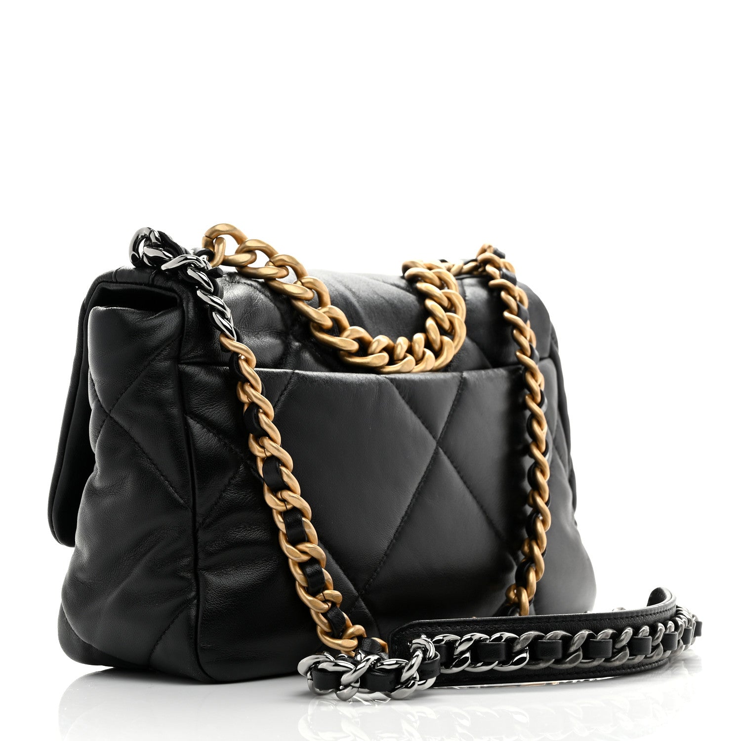 Chanel Lambskin Quilted Medium Chanel 19 Flap Black 3 of 10
