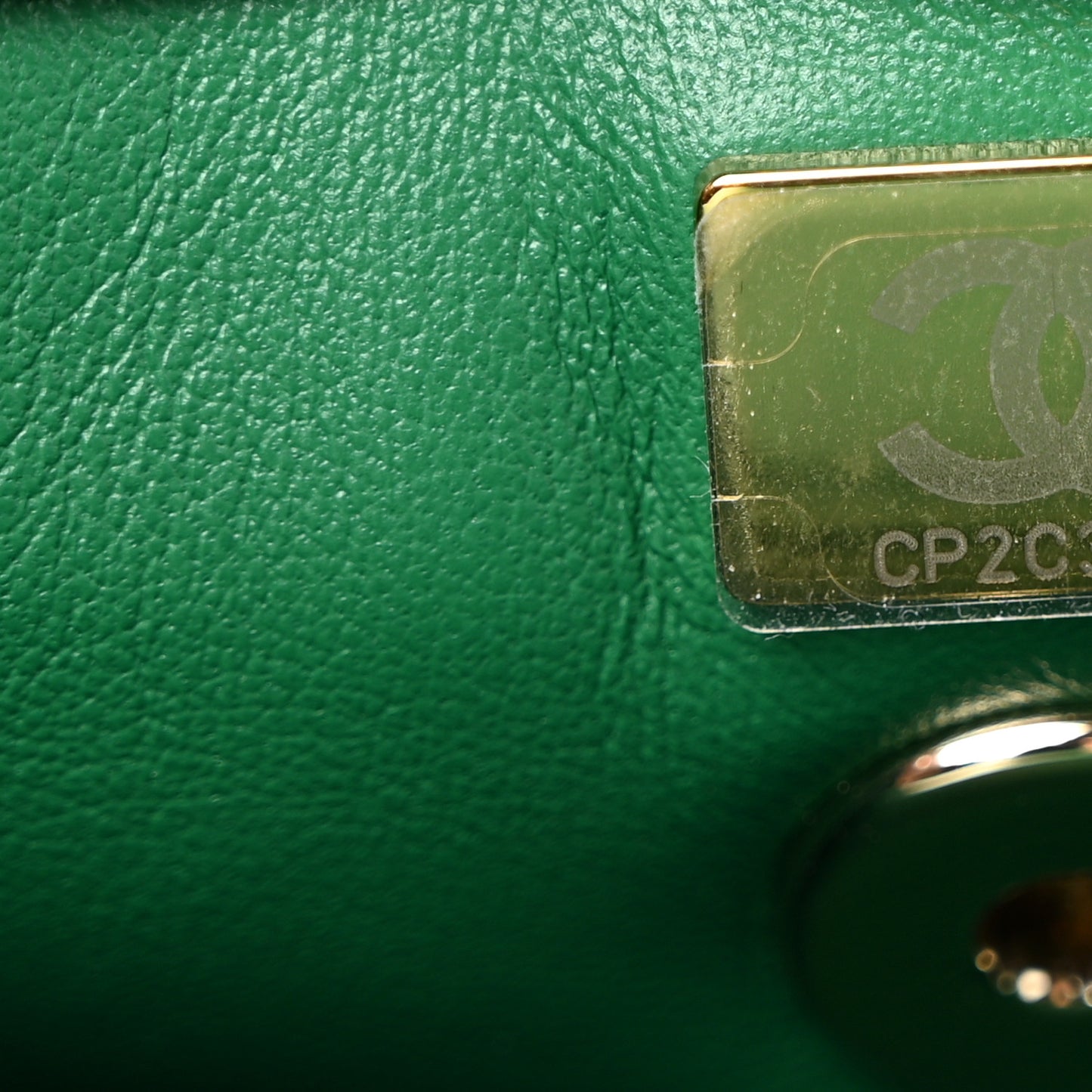 Caviar Quilted Mini Coco Handle Flap Green