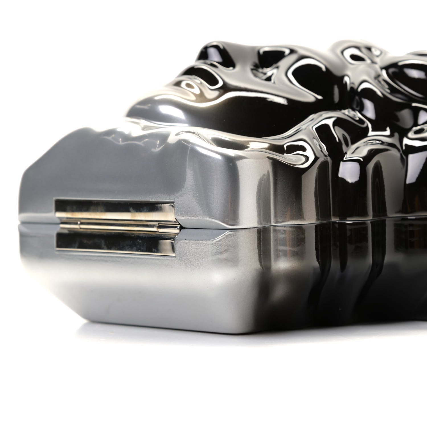Versace Medusa Head Chain Clutch Black Silver 8 of 9