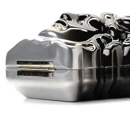 Versace Medusa Head Chain Clutch Black Silver 8 of 9