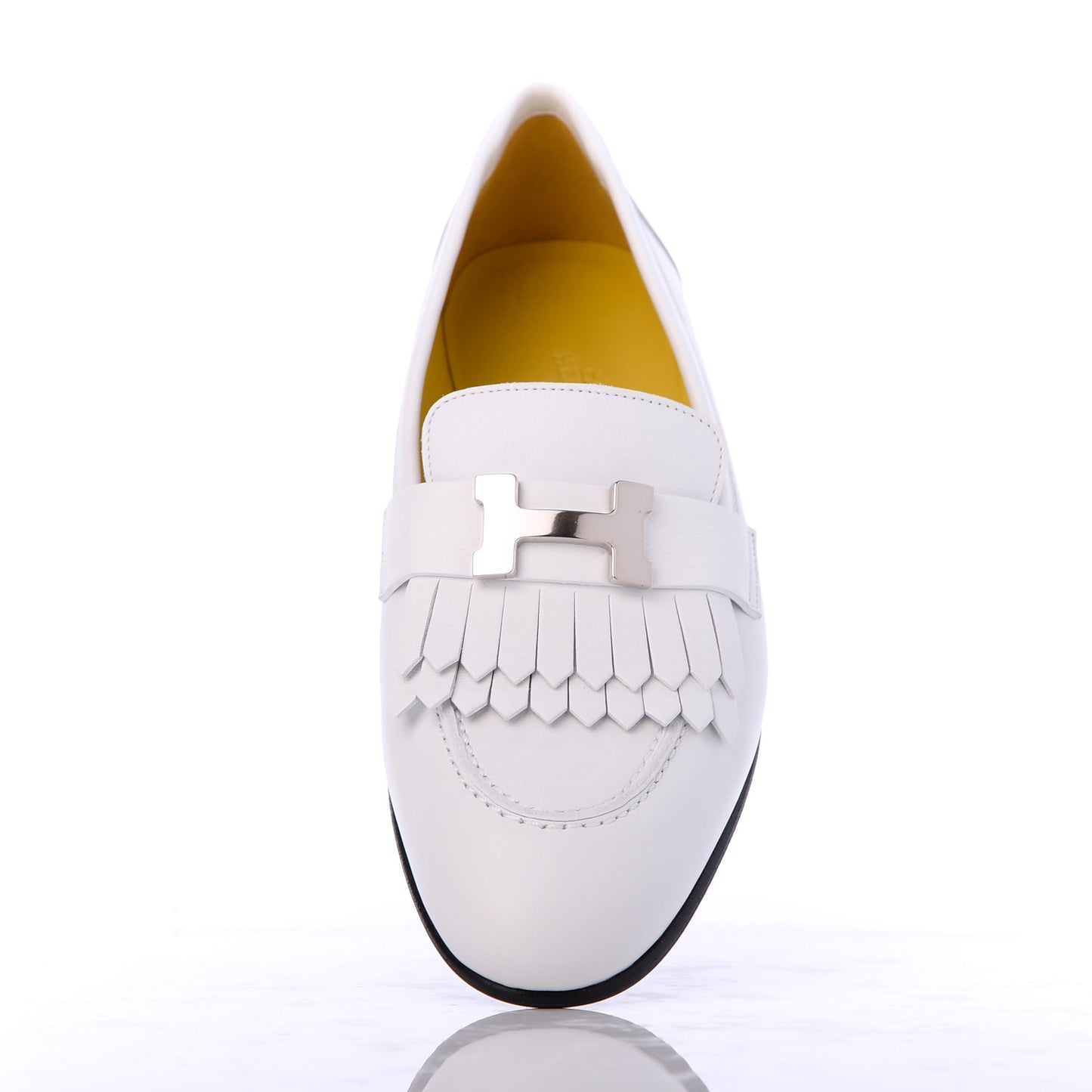 Calfskin Womens Royal Loafers 36.5 White