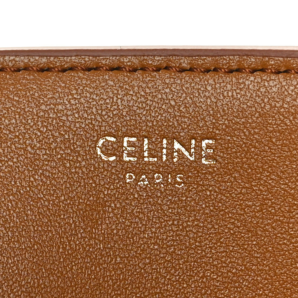 Celine Suede Calfskin Triomphe Medium Louise Bag Pecan 7 of 10