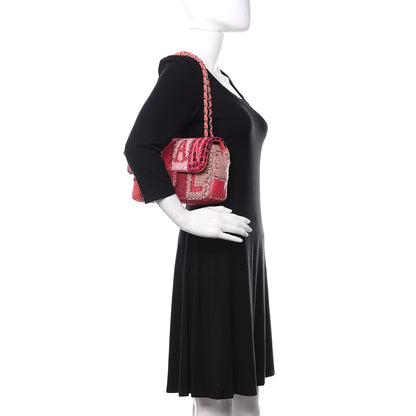 Chanel Tweed Patchwork Medium Single Flap Pink 2 of 13