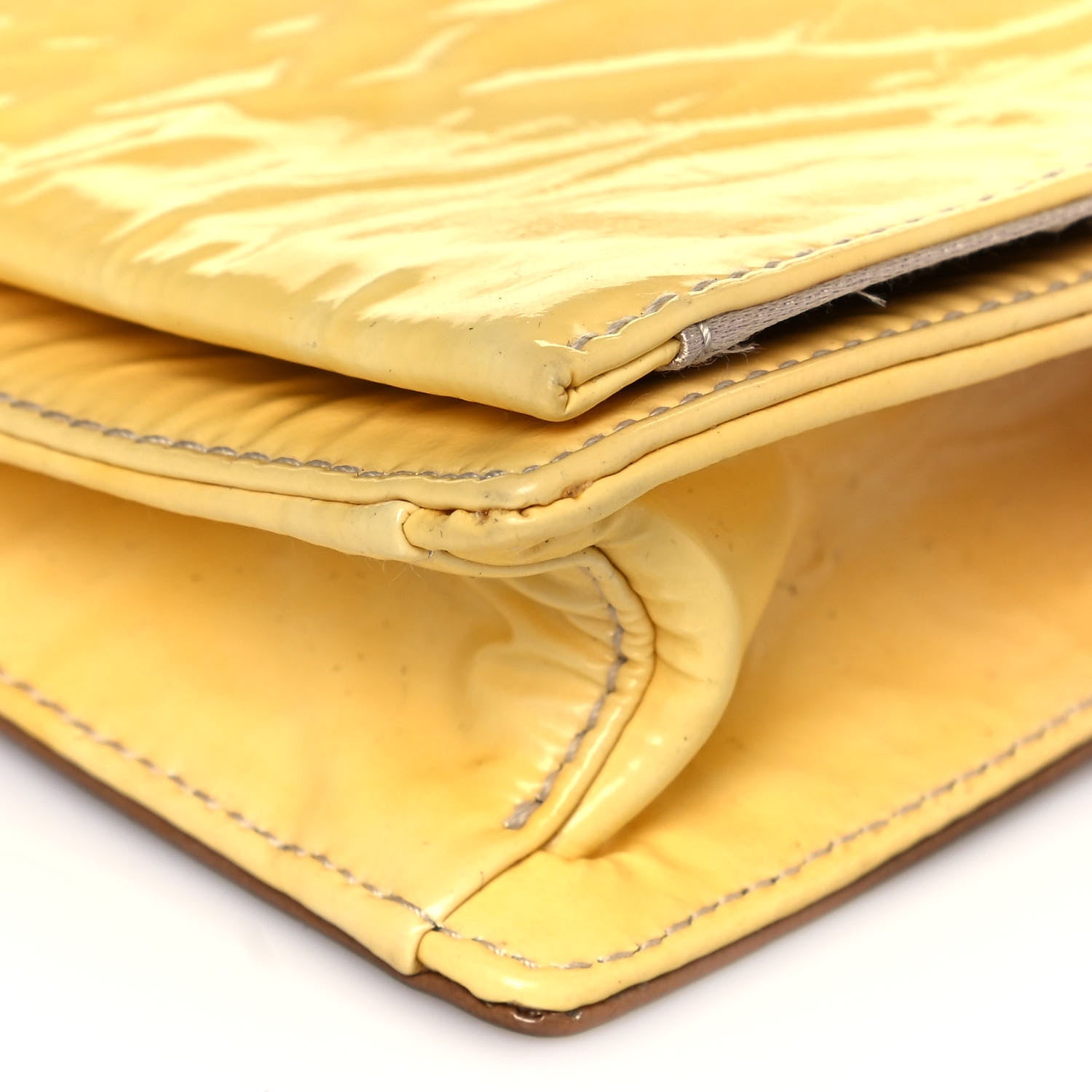 Prada Vernice Sfumata Clutch Yellow Black 10 of 17