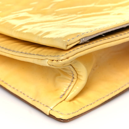 Prada Vernice Sfumata Clutch Yellow Black 10 of 17