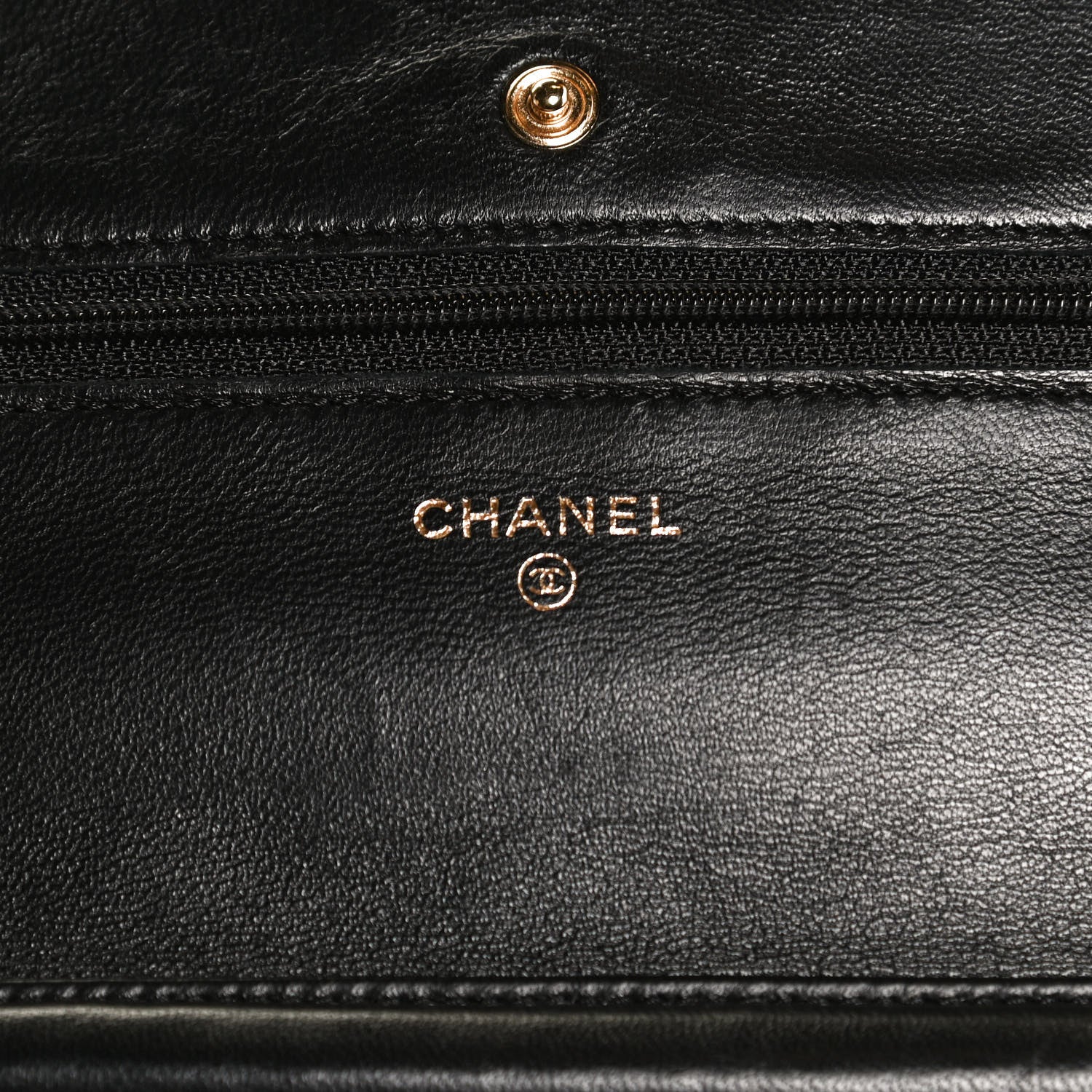 Chanel Lambskin Quilted Wallet On Chain WOC Black 6 of 11