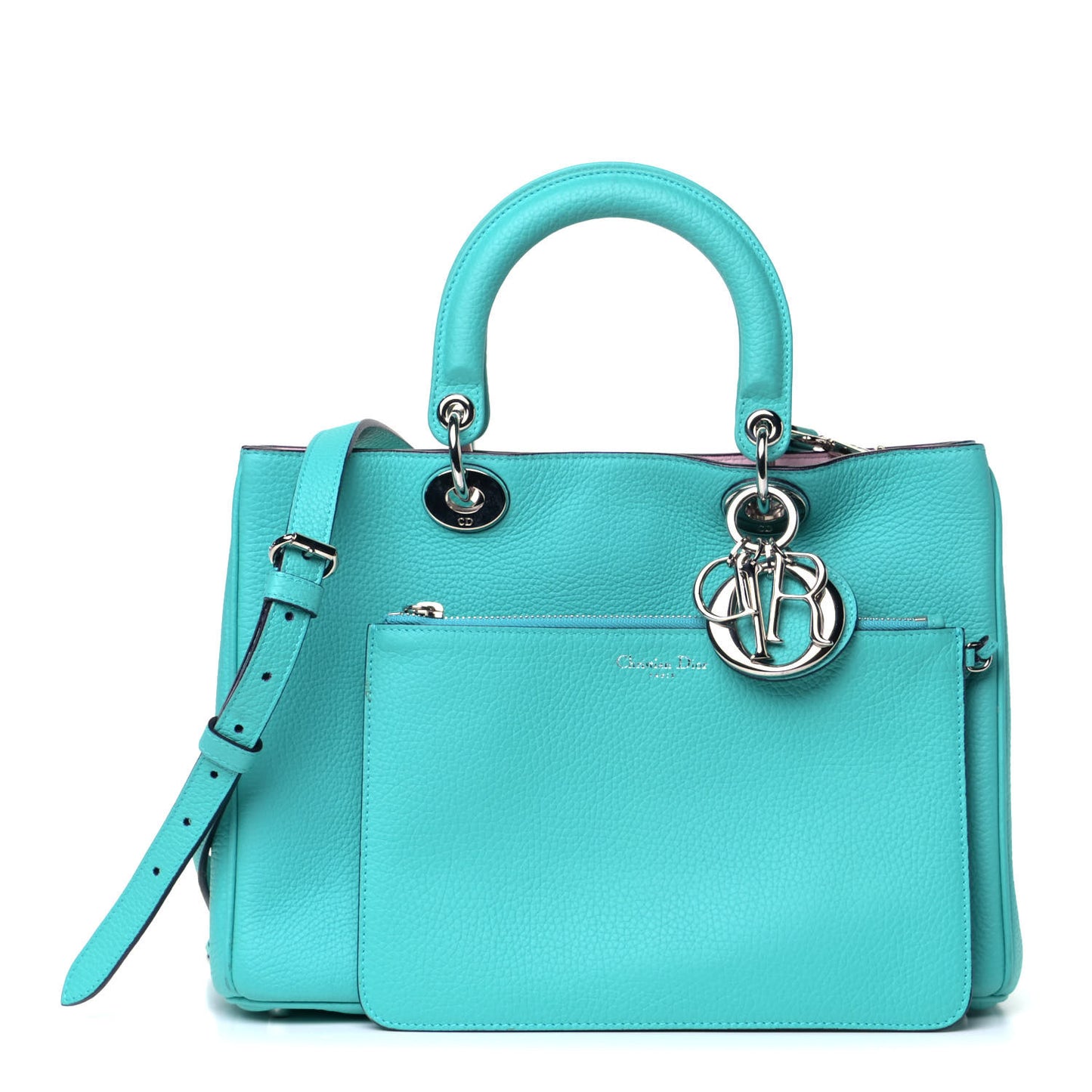 Bullcalf Medium Diorissimo Tote Turquoise