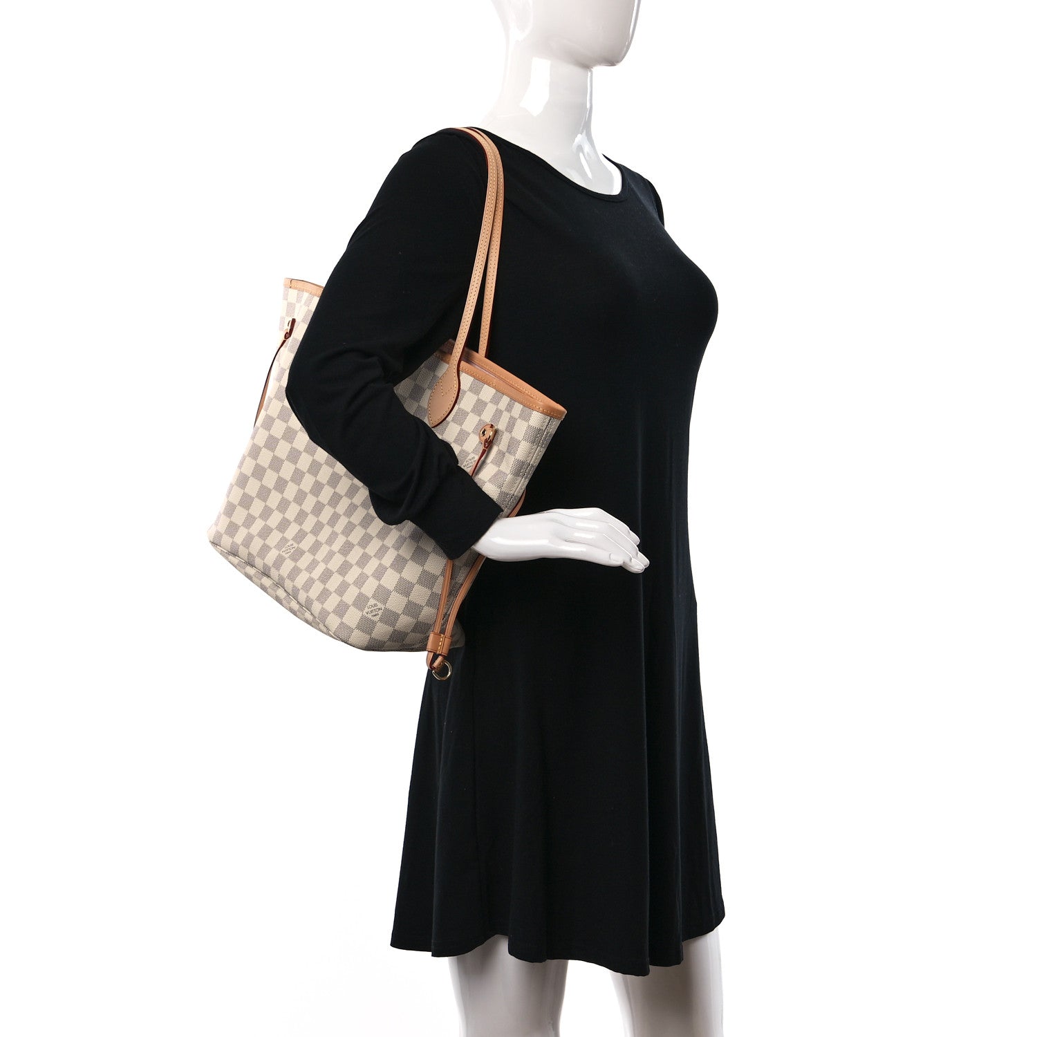 Louis Vuitton Damier Azur Neo Neverfull MM Rose Ballerine 2 of 10