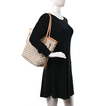 Louis Vuitton Damier Azur Neo Neverfull MM Rose Ballerine 2 of 10