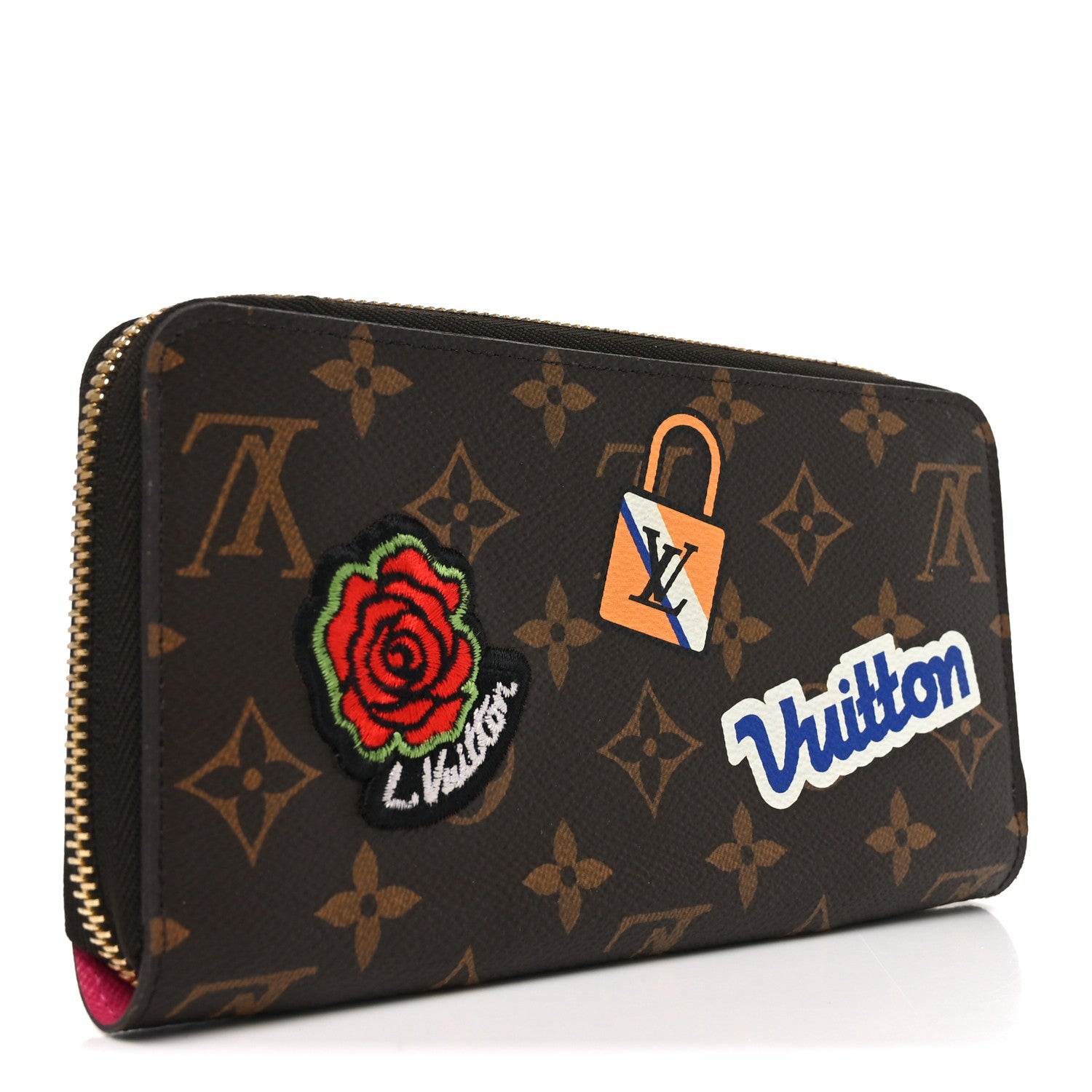Louis Vuitton トラベルスタンプクロップフーディ Louis Vuitton Monogram Travel Stickers Zippy Wallet 1802138