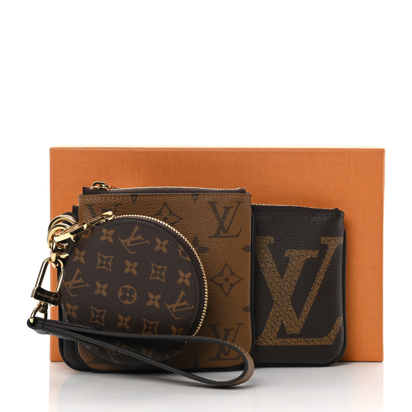 Reverse Monogram Giant Trio Pouch