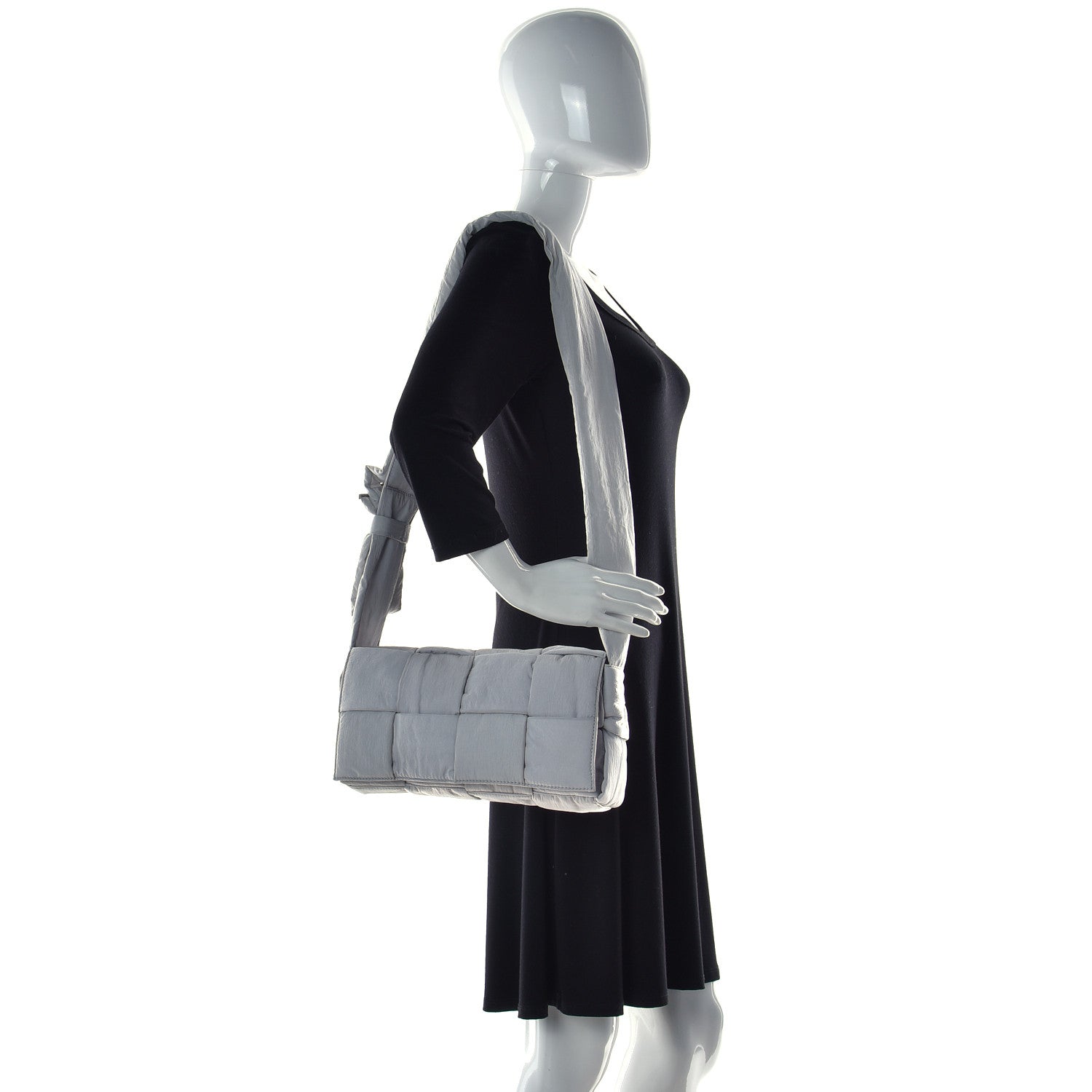 Bottega Veneta Nylon Intrecciato Padded Tech Cassette Bag Frost 2 of 15