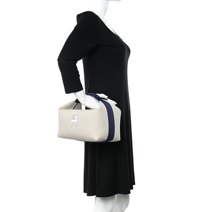 Hermes Canvas Large Bride-A-Brac Cabriole Case Bleu Nattier 2 of 12