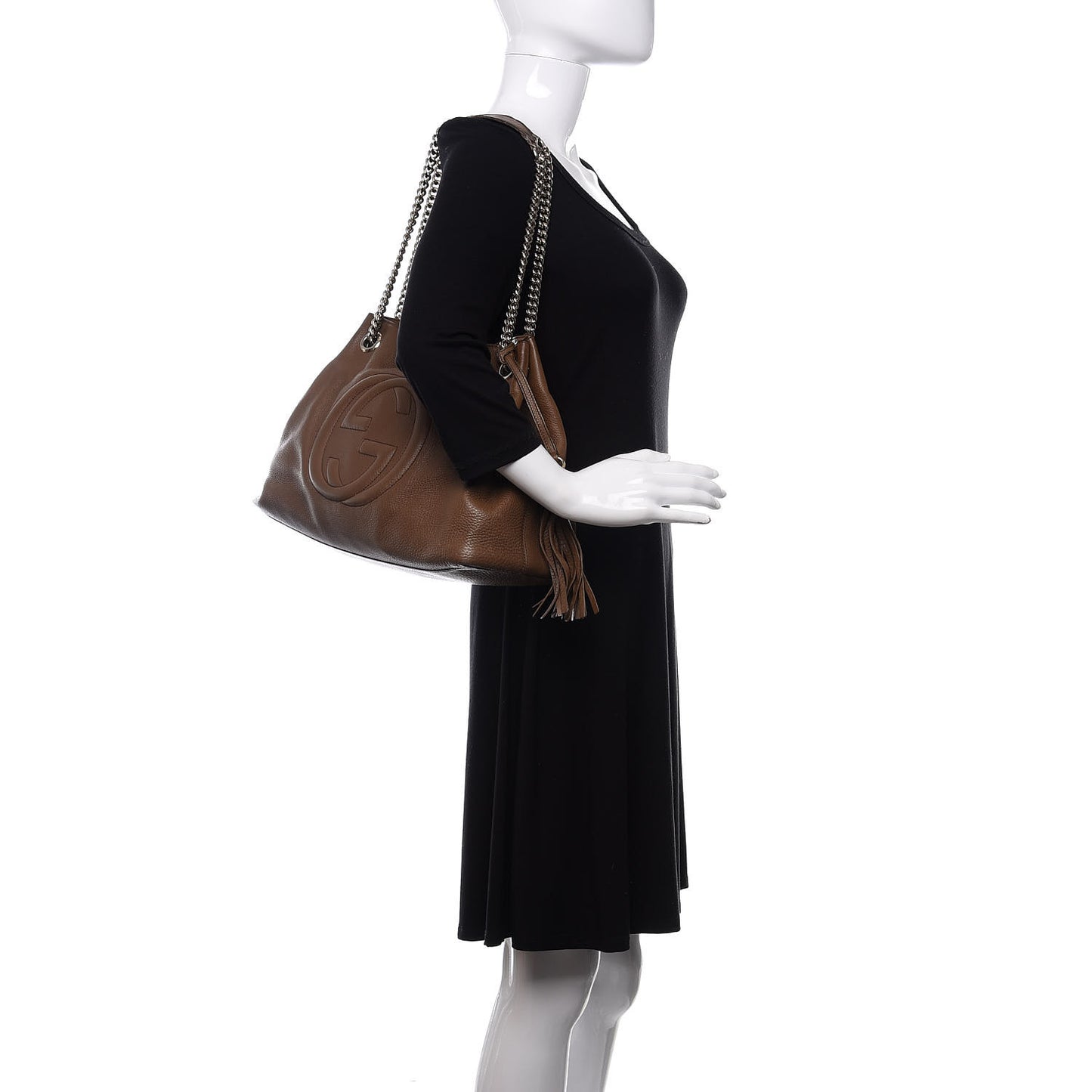 Cellarius Calfskin Medium Soho Chain Shoulder Bag Acero