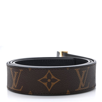 Louis Vuitton Calfskin Monogram 40mm LV Initiales Reversible Belt 85/34 Black 4 of 6
