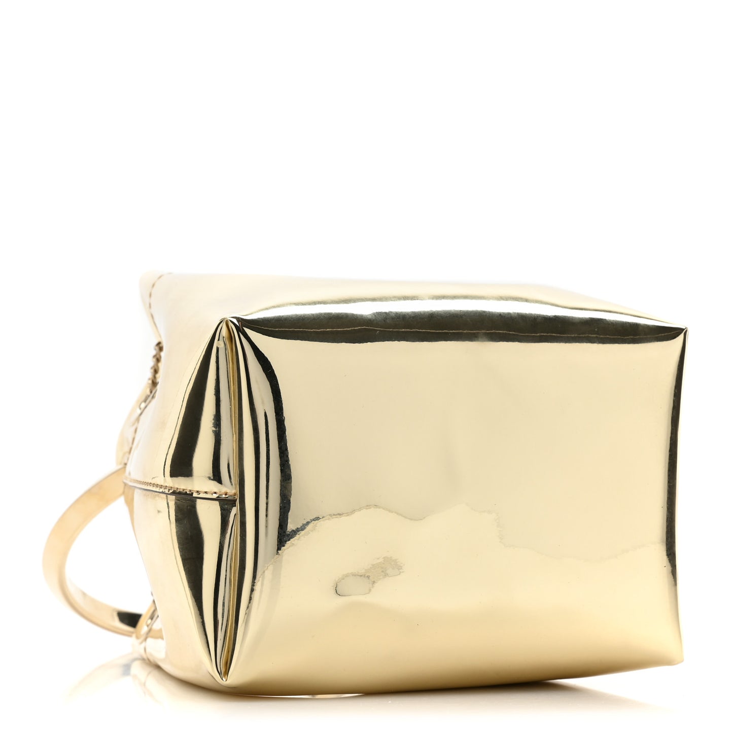 Metallic Patent Bon Bon Bag Gold