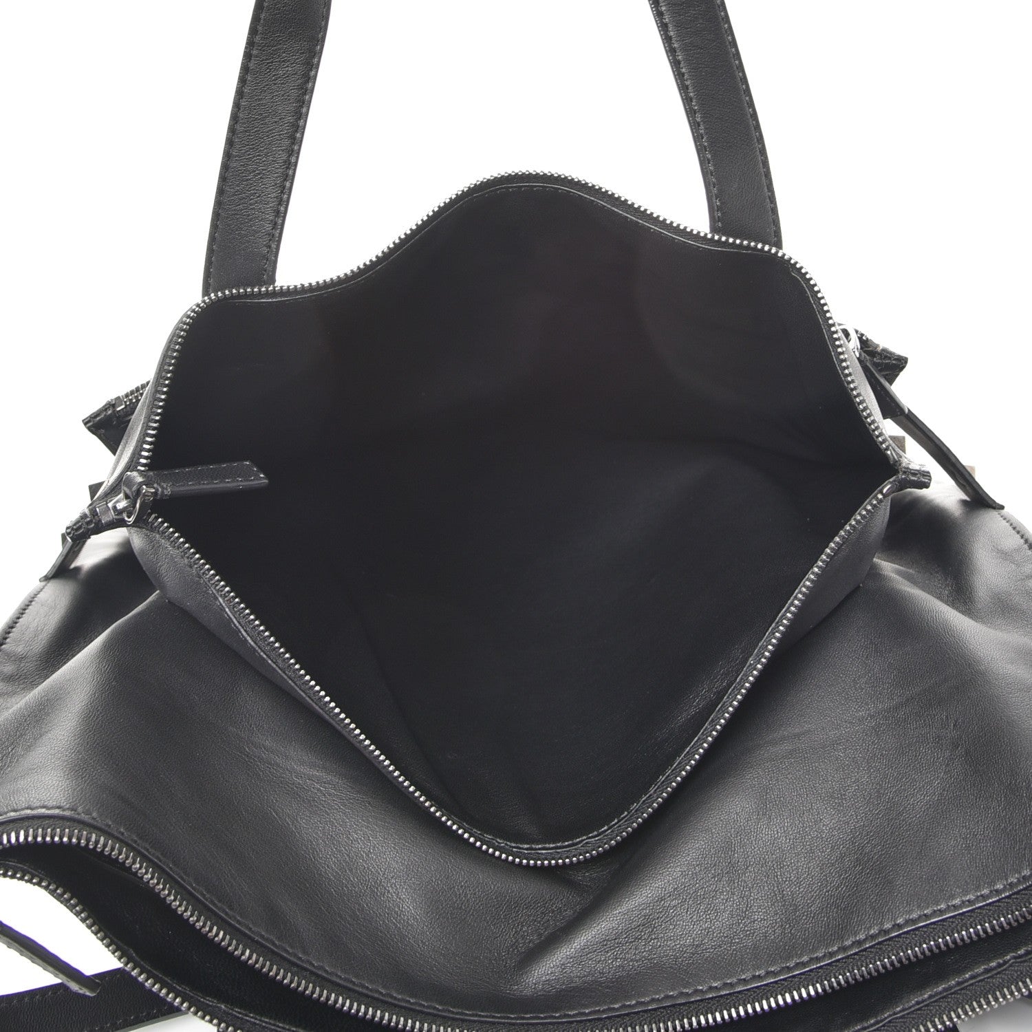 Valentino Garavani Nappa Medium Rockstud Zippered Tote Black 7 of 10