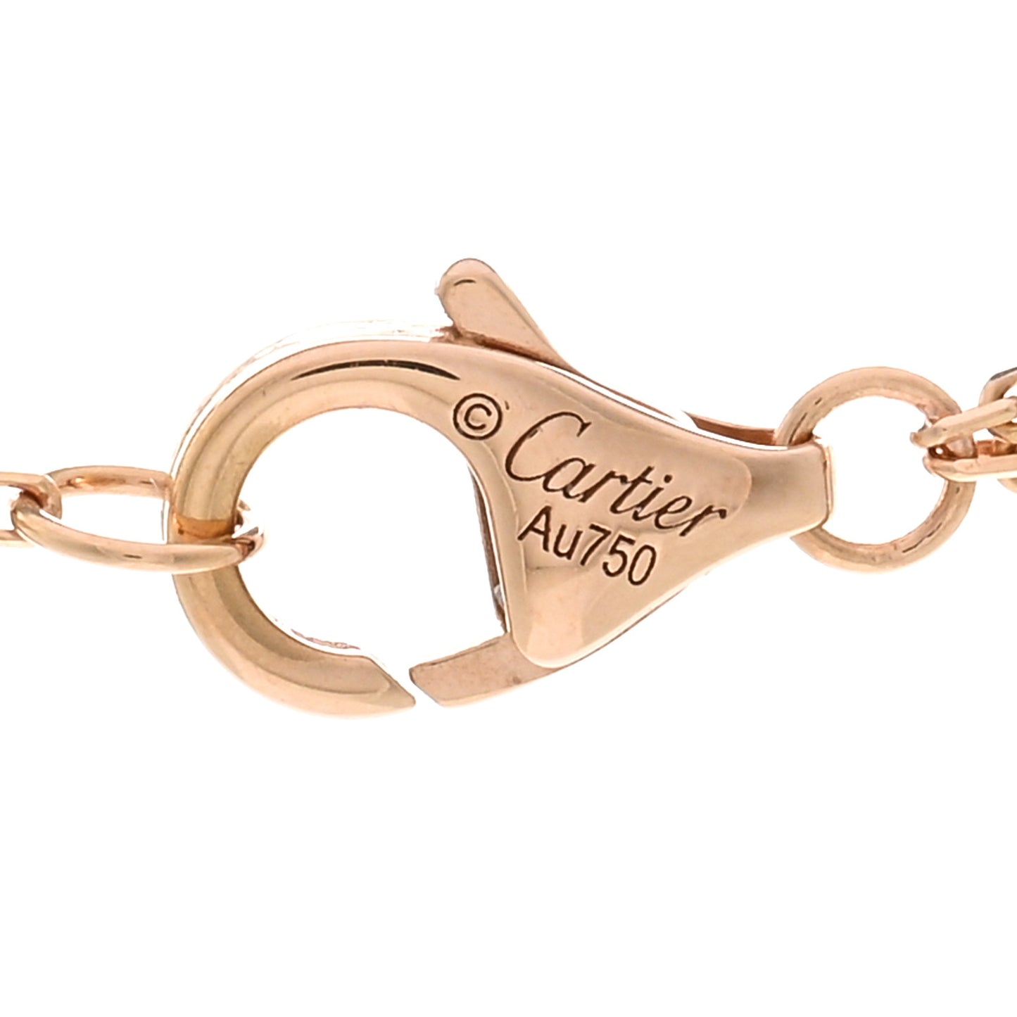 18K Pink Yellow White Gold Trinity Double Chain Pendant Necklace