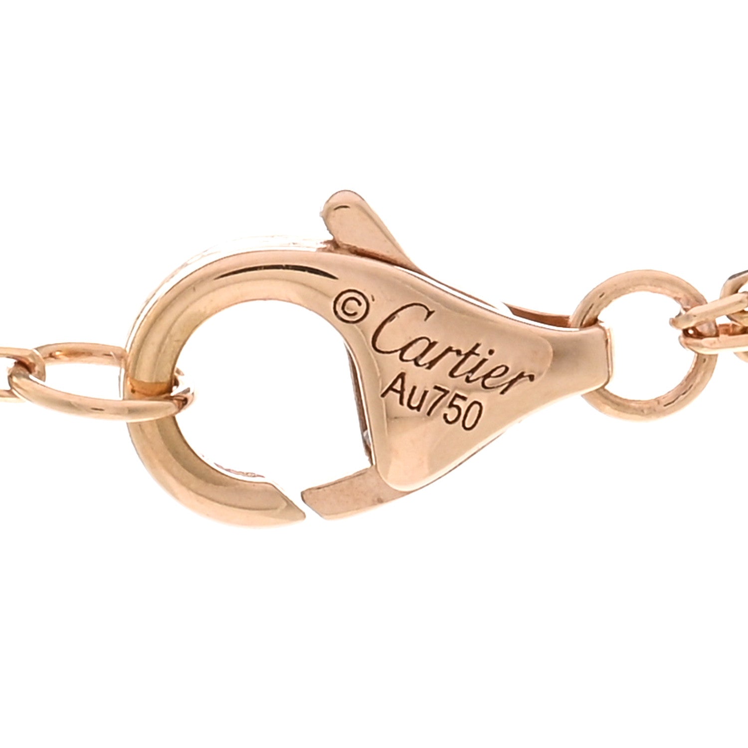 Cartier 18K Pink Yellow White Gold Trinity Double Chain Pendant Necklace 4 of 4