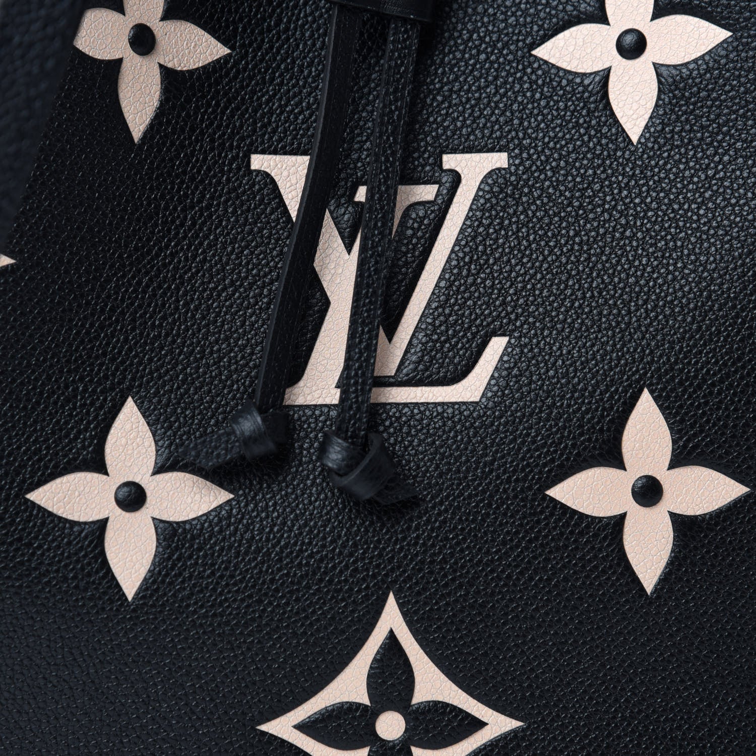 Louis Vuitton Empreinte Monogram Giant Neonoe MM Black Beige 9 of 9