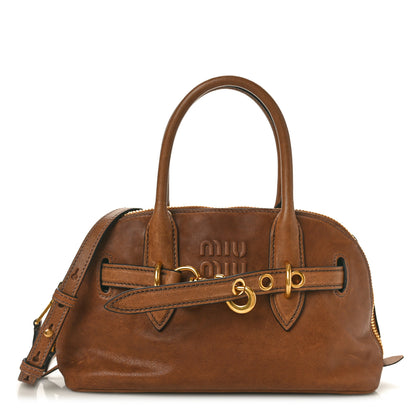 Miu Miu Nappa Aviator Small Aventure Bag Rovere 1 of 9
