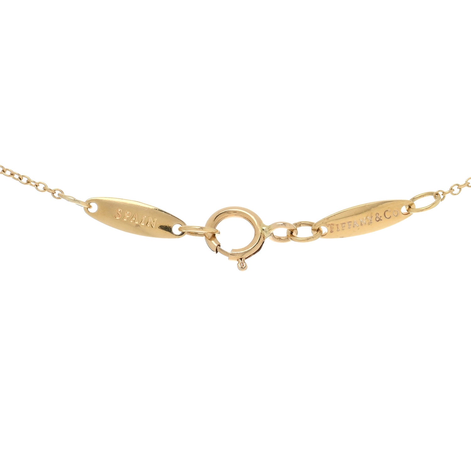 Tiffany 18K Yellow Gold 6.5mm Elsa Peretti Bean Pendant Necklace 4 of 5