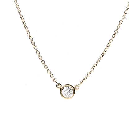 Tiffany 18K Yellow Gold Diamond .19ct Elsa Peretti Diamonds by the Yard Pendant Necklace 3 of 5