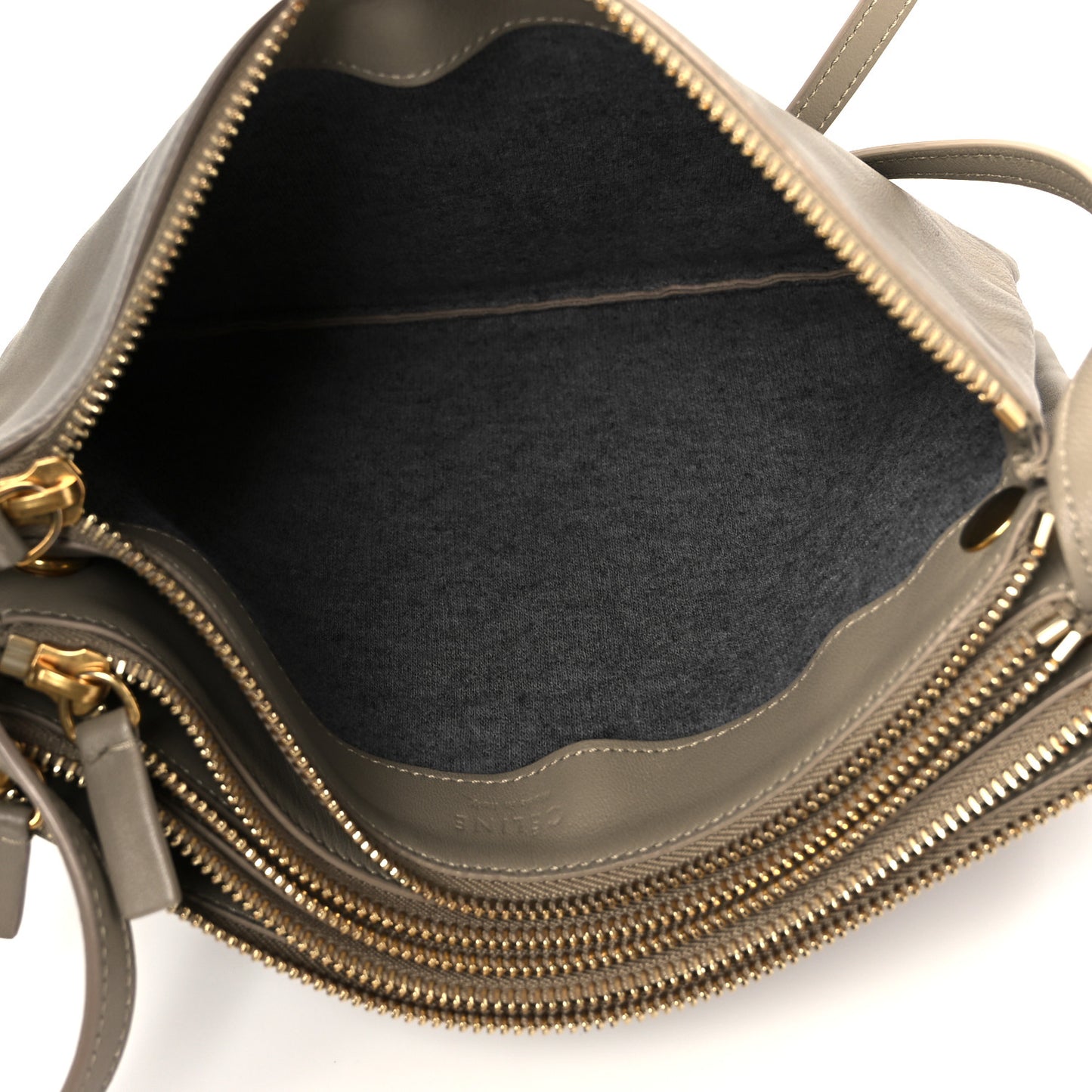 Lambskin Large Trio Crossbody Bag Beige