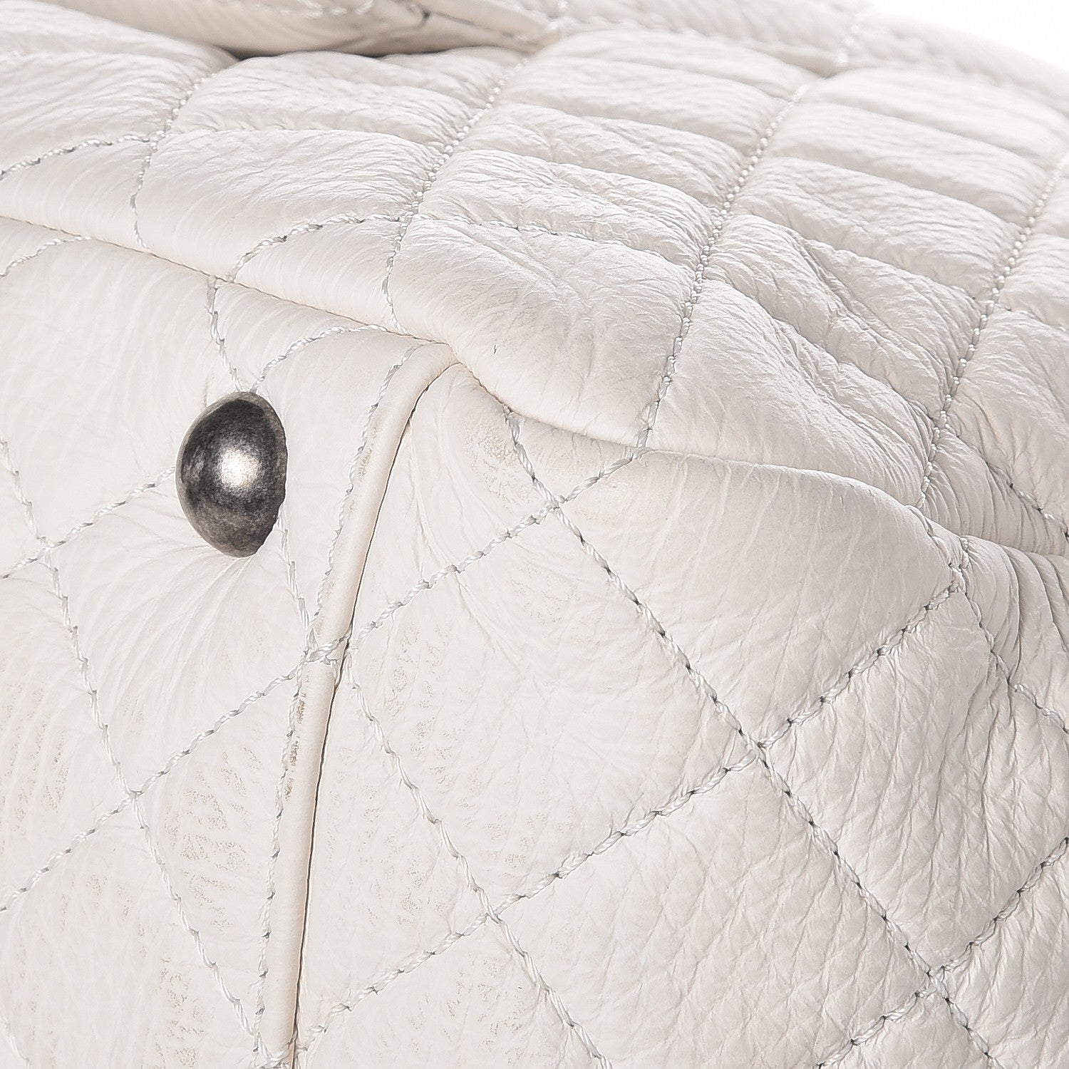 Chanel Calfskin Quilted XXL Travel Flap Bag White 9 of 12