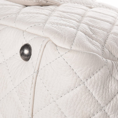 Chanel Calfskin Quilted XXL Travel Flap Bag White 9 of 12