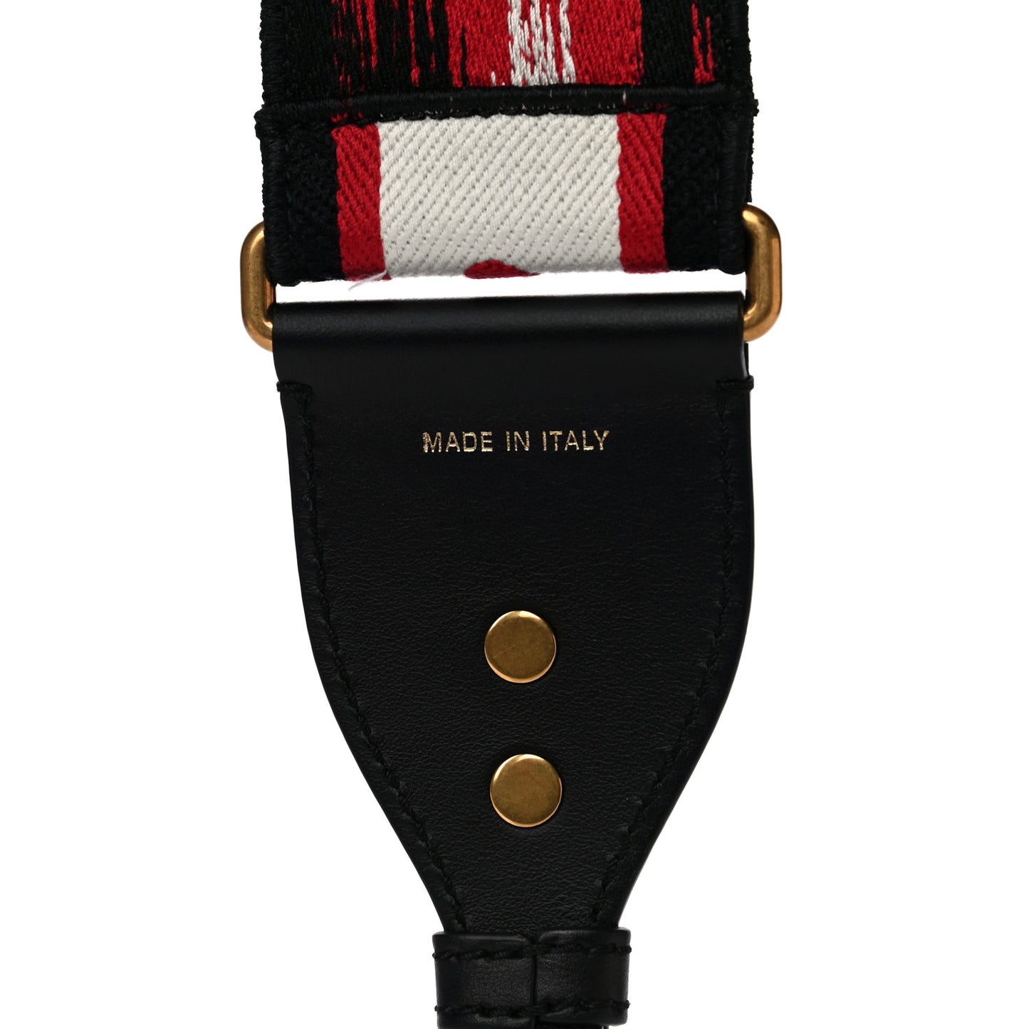 Canvas Embroidered Dioramour Shoulder Strap Black Red White