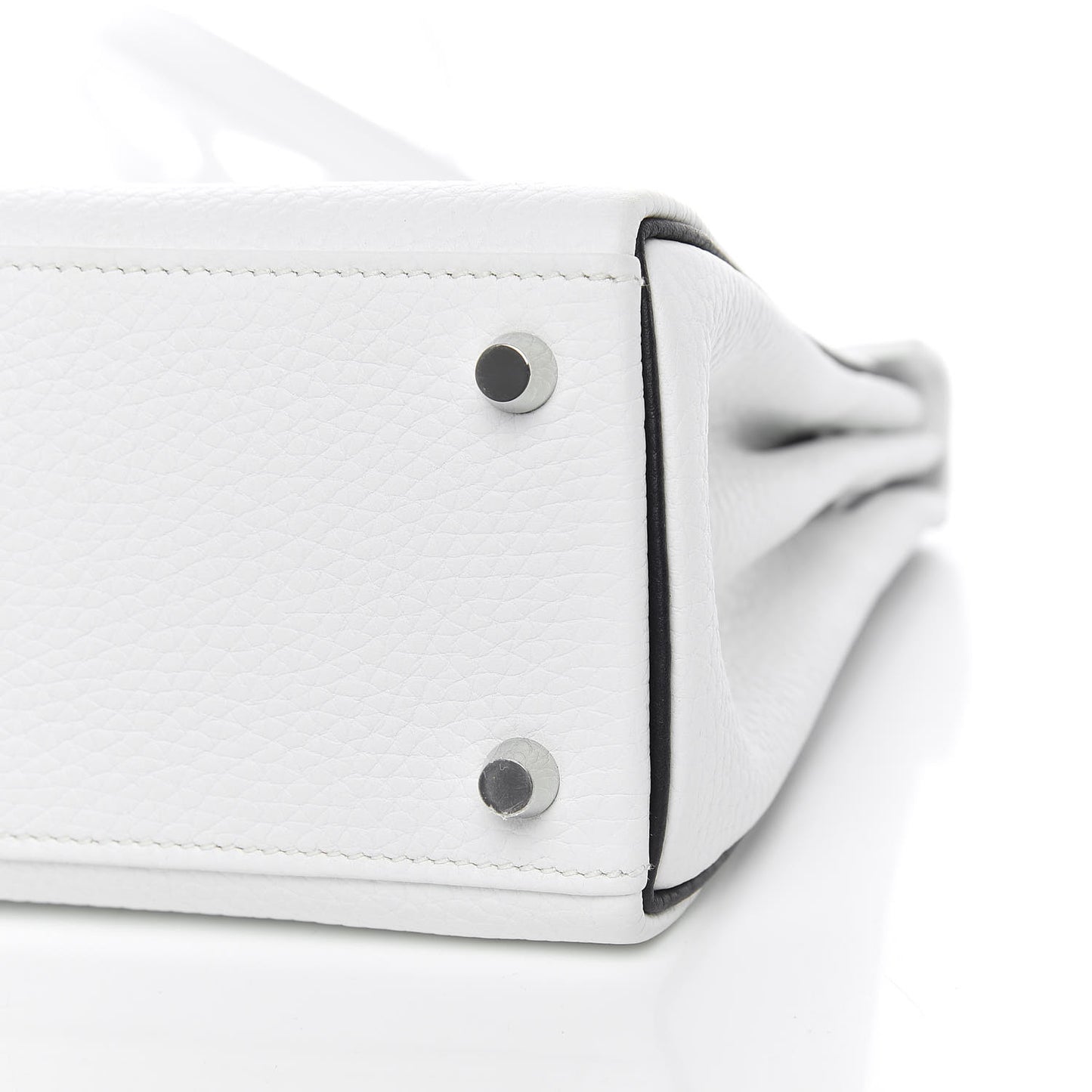 Taurillon Clemence Horseshoe Kelly Retourne 25 White Black