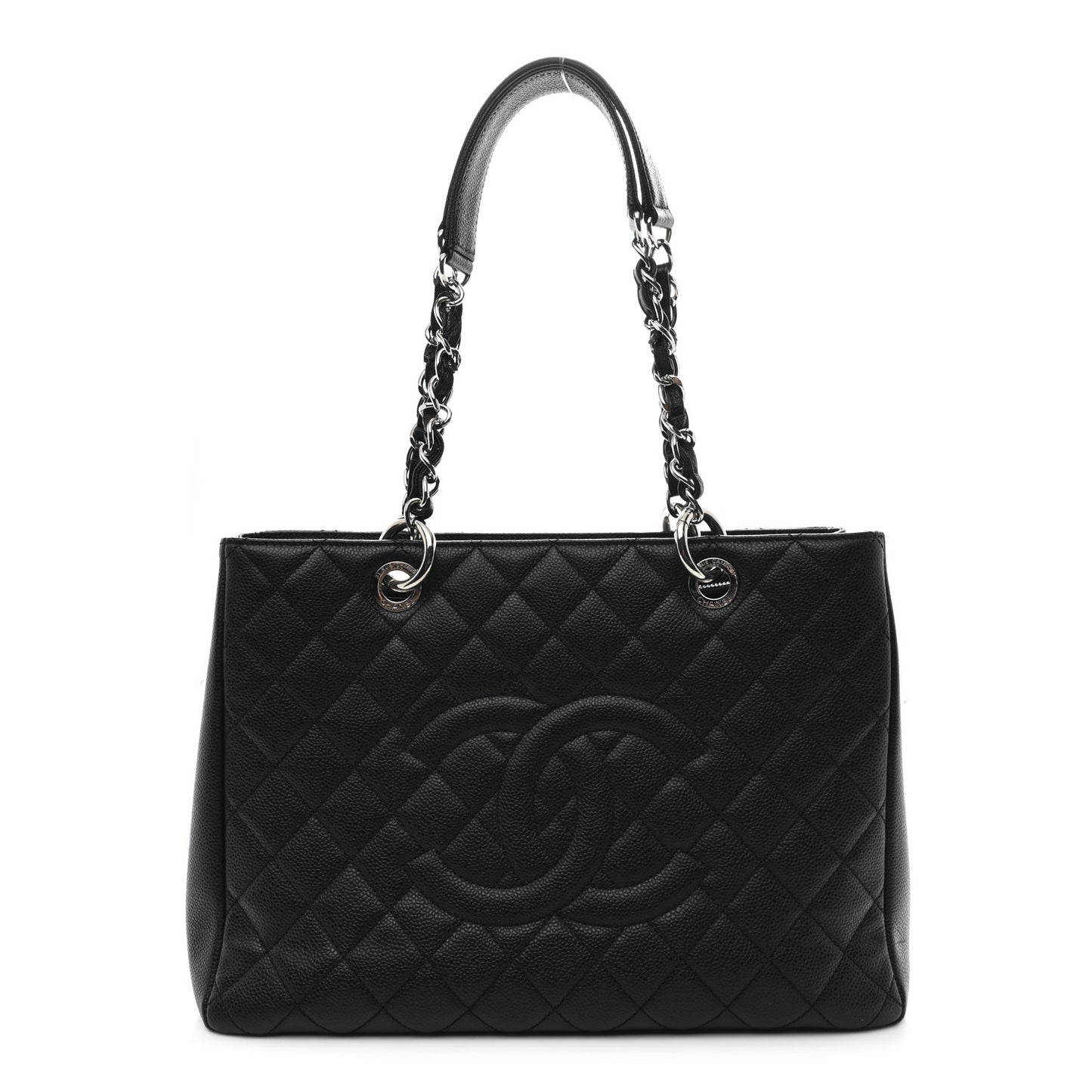 Caviar Quilted Grand Shopping Tote GST Black