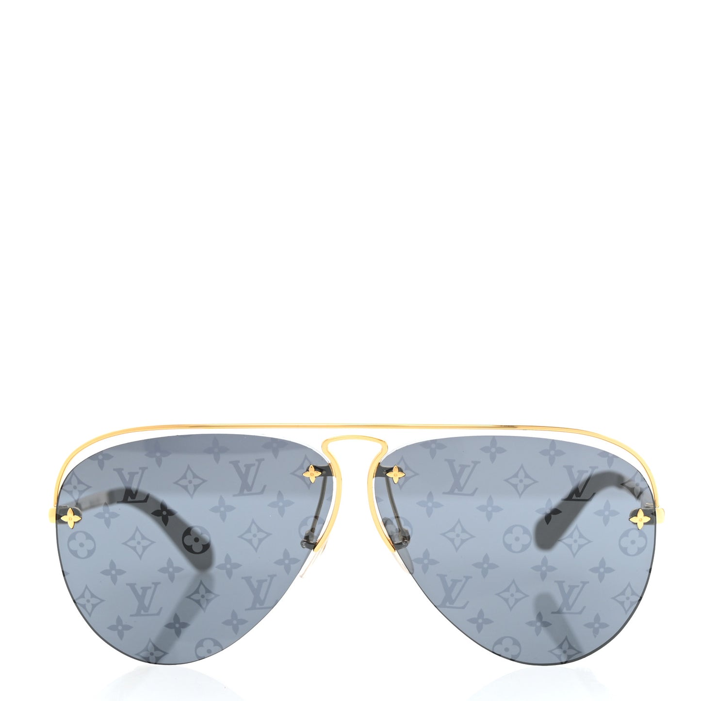Metal Monogram Grease Sunglasses Z1172E Gold