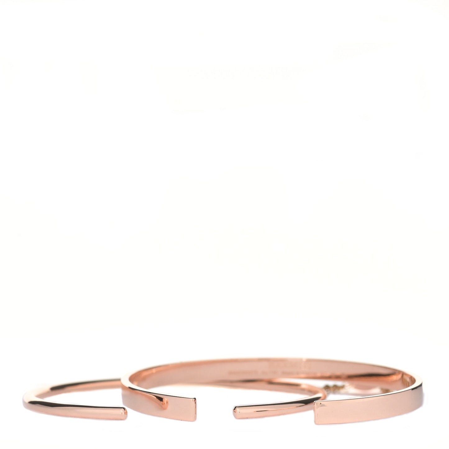 18K Rose Gold PM Kelly Clochette Double Cuff Bracelet ST