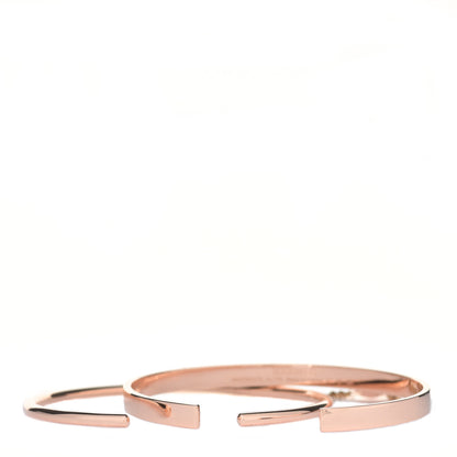 Hermes 18K Rose Gold PM Kelly Clochette Double Cuff Bracelet ST 2 of 4