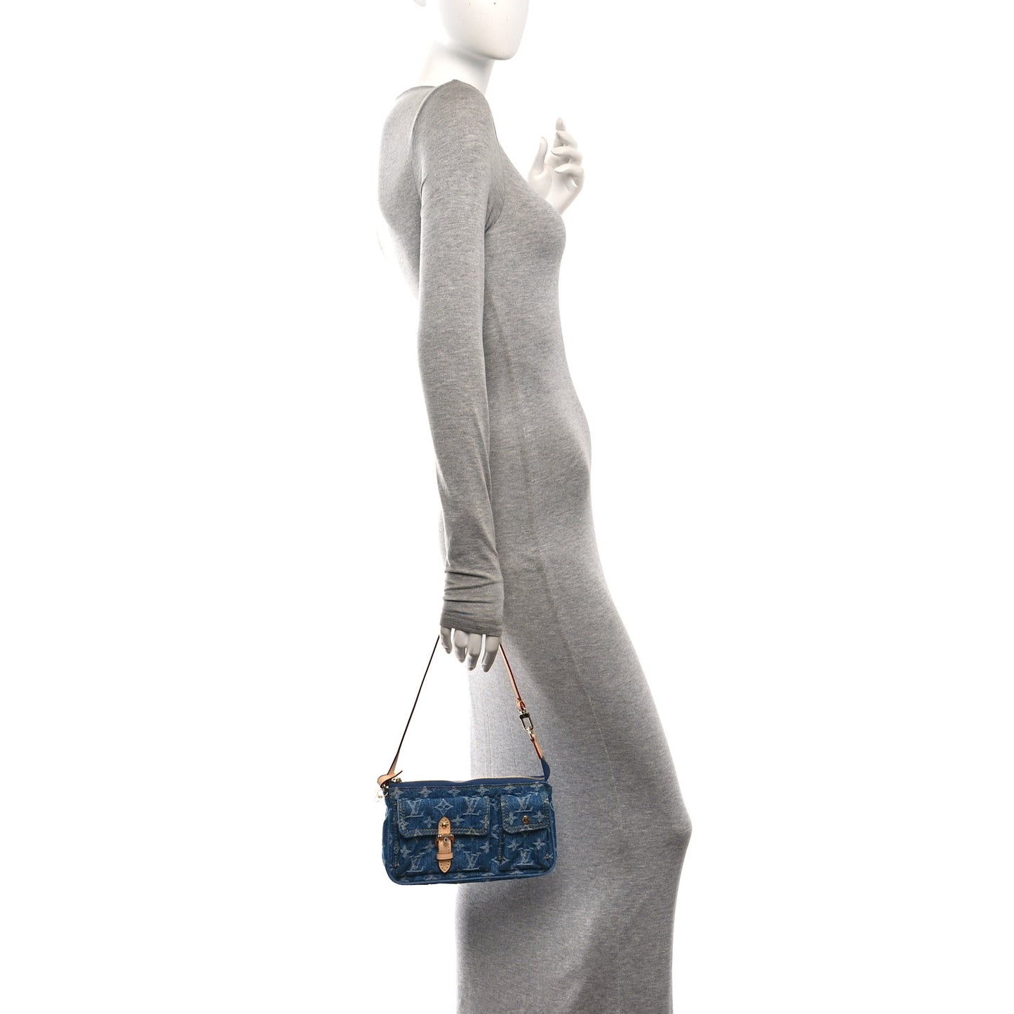 Monogram Pochette Accessories Cargo Blue Denim
