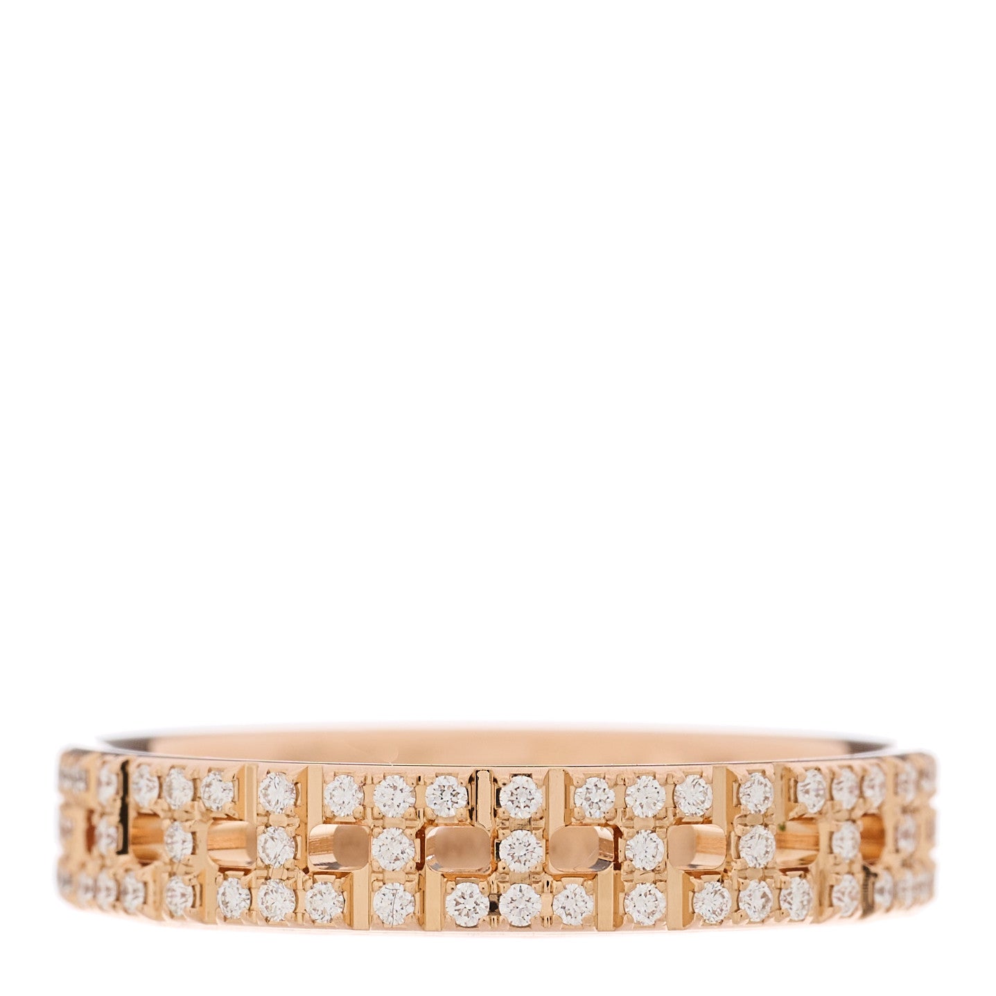 Tiffany 18K Rose Gold Diamond Narrow T True Band Ring 49 5 4 of 6