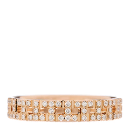 Tiffany 18K Rose Gold Diamond Narrow T True Band Ring 49 5 4 of 6