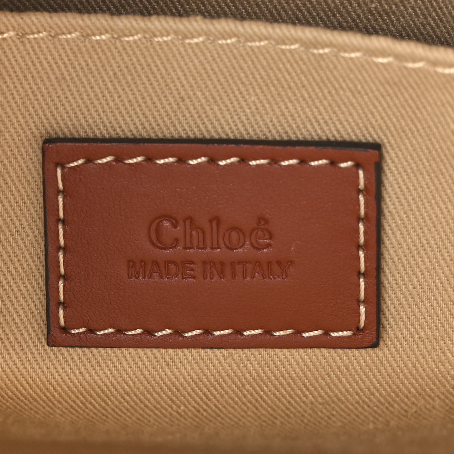 Cotton Calfskin Small Woody Ribbon Tote White Brown