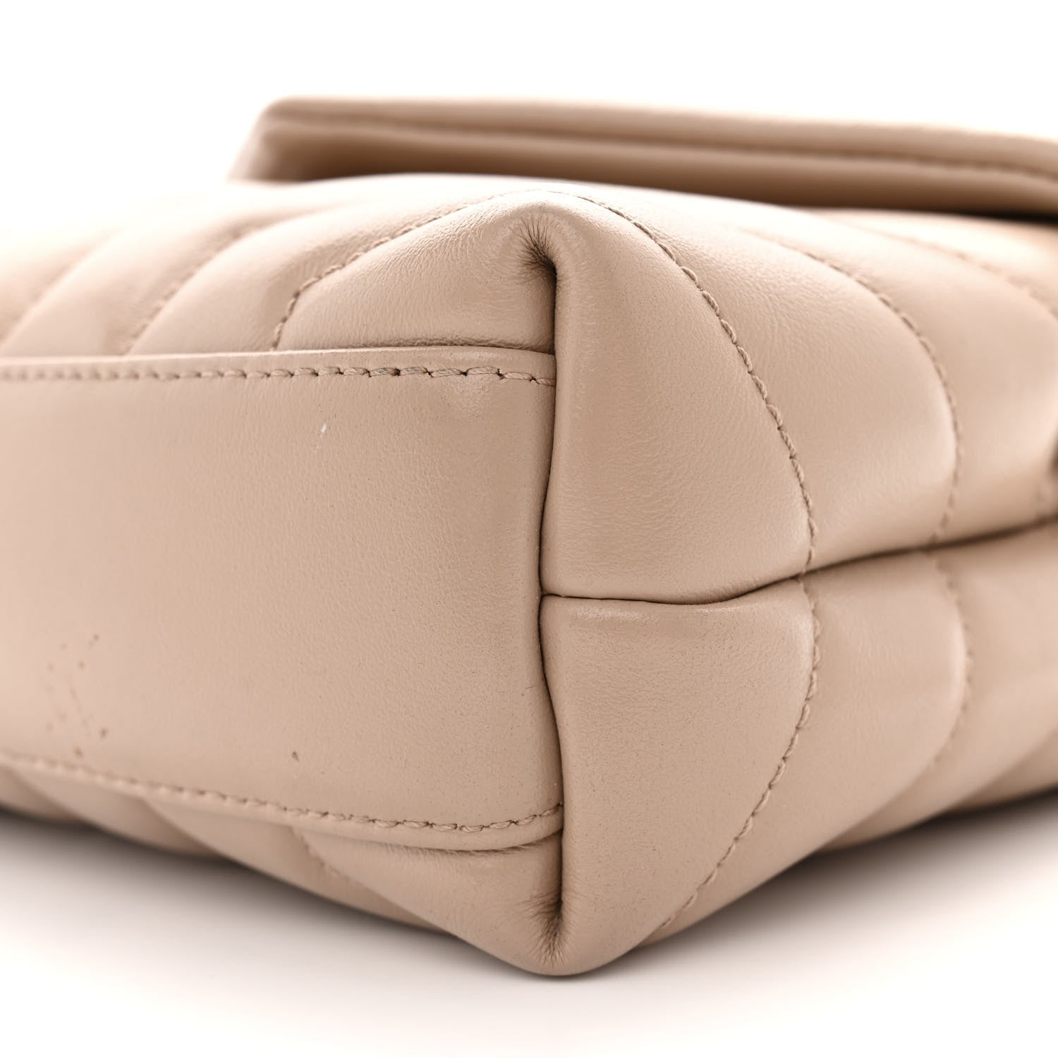 Saint Laurent Calfskin Y Quilted Monogram Toy Loulou Crossbody Bag Nude Powder 11 of 15
