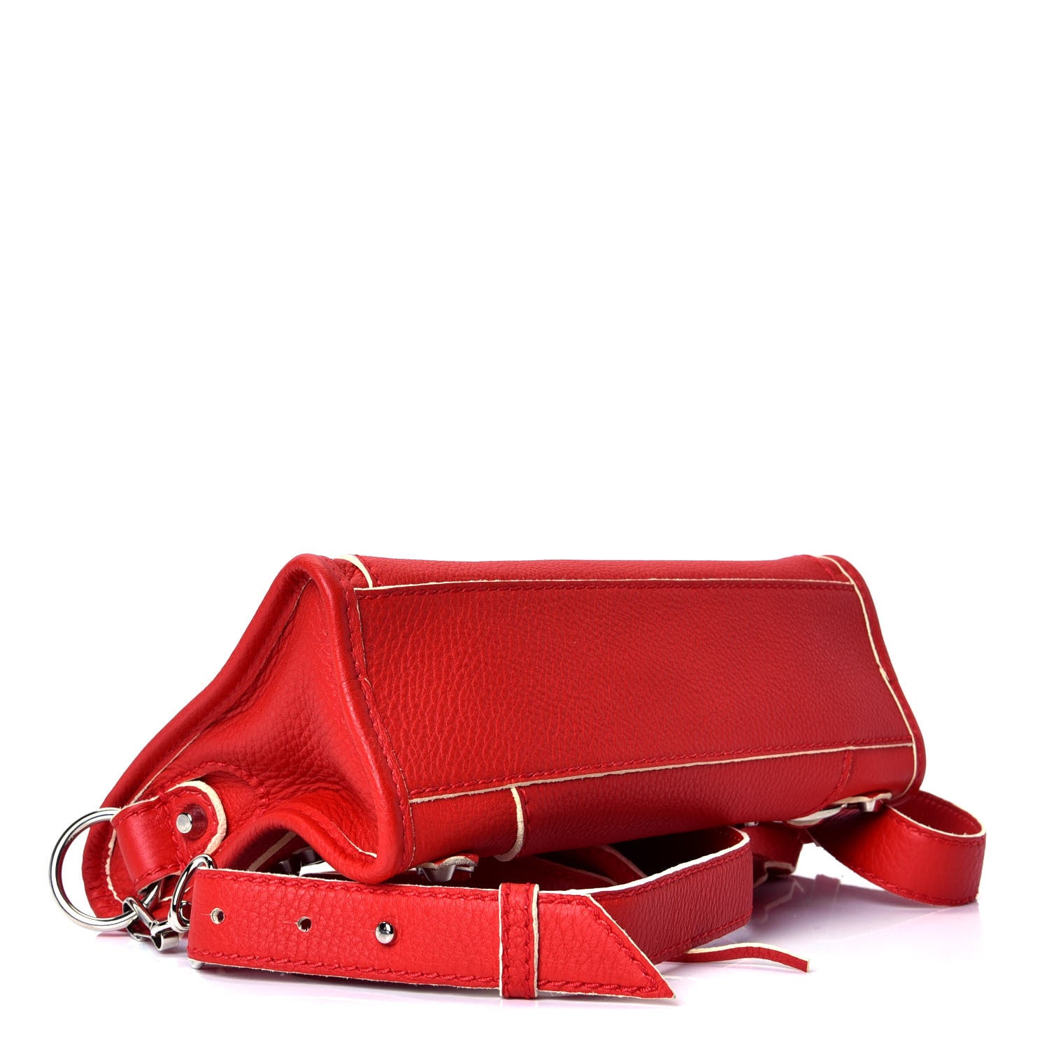 Balenciaga Supple Grained Calfskin Classic Silver Hardware Highlight Mini City Rouge Fraise 3 of 4