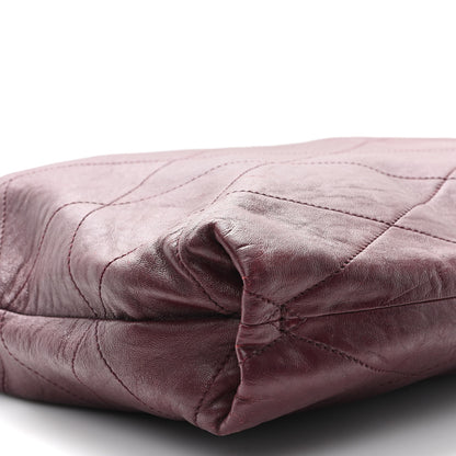 Lanvin Lambskin Quilted Carry Me Tote Burgundy 8 of 9