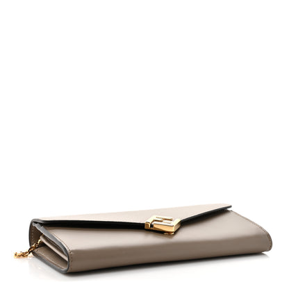 Fendi Vitello King Cruise FF Diamonds Continental Envelope Wallet On Chain Truffle Dove 4 of 10