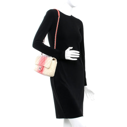 Chanel Caviar Quilted Ombre Medium Single Flap White Rose Pink 2 of 8