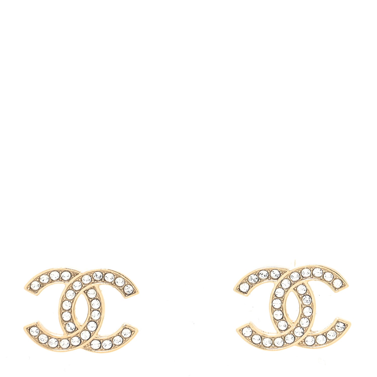 Chanel Crystal Pearl Bow-tiful CC Earrings Gold 1 of 4