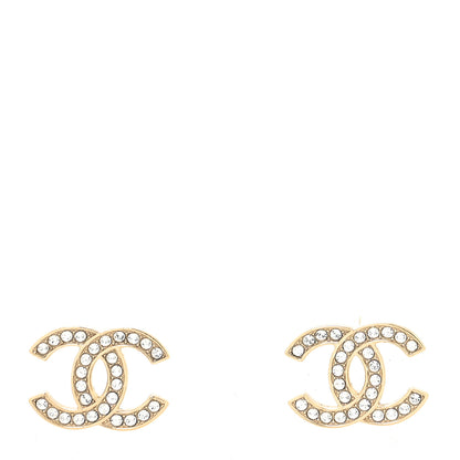 Chanel Crystal Pearl Bow-tiful CC Earrings Gold 1 of 4