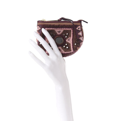 Burberry Suede Mirror Embroidered Key Pouch Multicolor 2 of 7